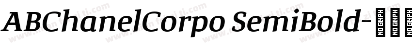 ABChanelCorpo SemiBold字体转换